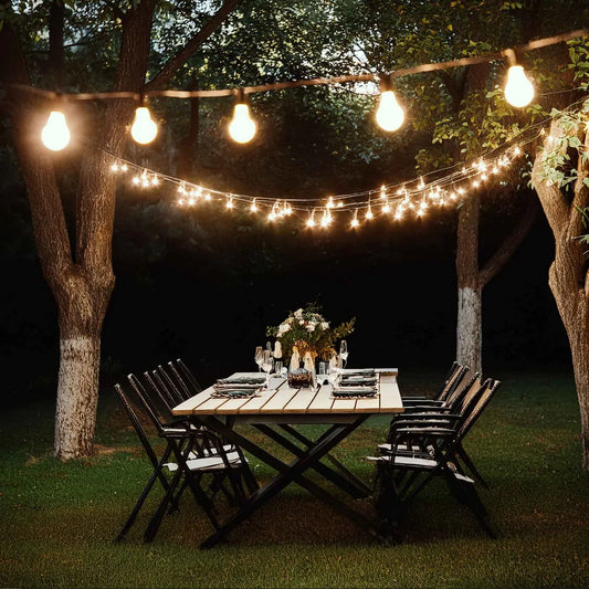 Girlanda ogrodowa solarna LED 15m + pilot